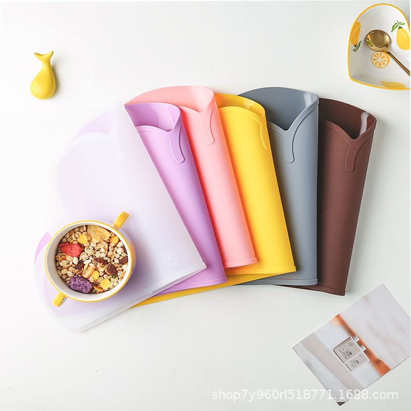 Kids Silicone Placemat Cloud Shape Non-Slip Placemat Portable Food Mat Dining Table For Baby Infants Toddlers Children