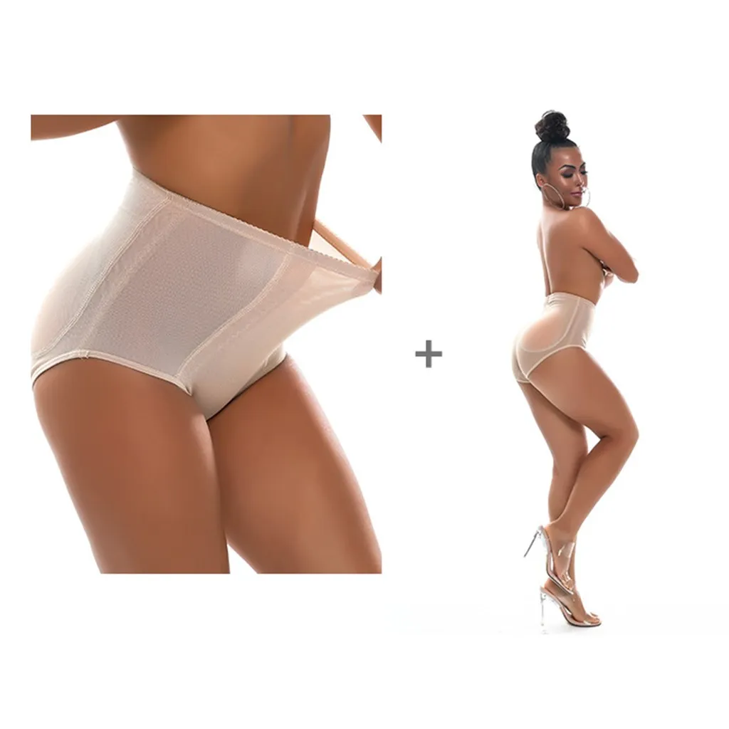 Women Butt Lifter Round Silicone Padded Shapewear Panty Hip Enhancer Shaper Shorts Butt Lifter Padded Shorts Shapewear Apricot image 4