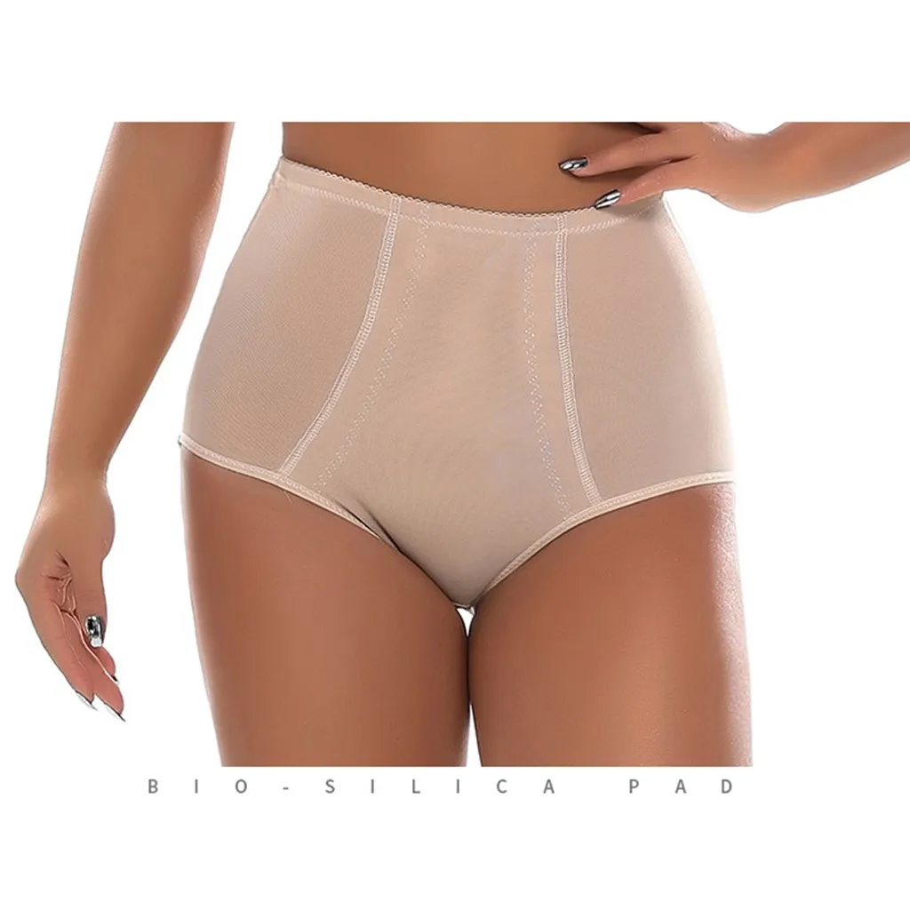 Women Butt Lifter Round Silicone Padded Shapewear Panty Hip Enhancer Shaper Shorts Butt Lifter Padded Shorts Shapewear Apricot image 5