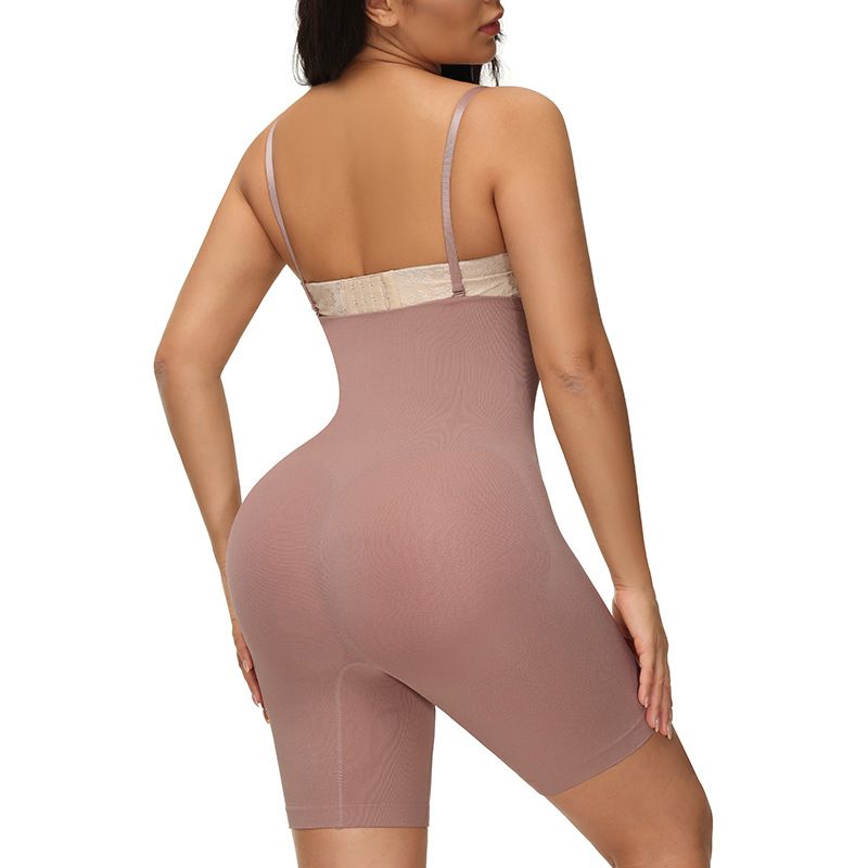 Women Tummy Control Shapewear Seamless Bodysuit Butt Lifter Full Body Shaper Bodysuit Open Bust Mid 