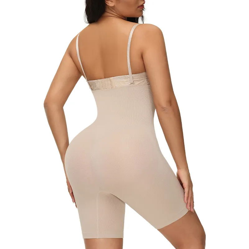 Women Tummy Control Shapewear Seamless Bodysuit Butt Lifter Full Body  Shaper Bodysuit Open Bust Mid Thigh Body Shaper Shorts Only د.ب.‏ 4.90 بات  بات Mobile