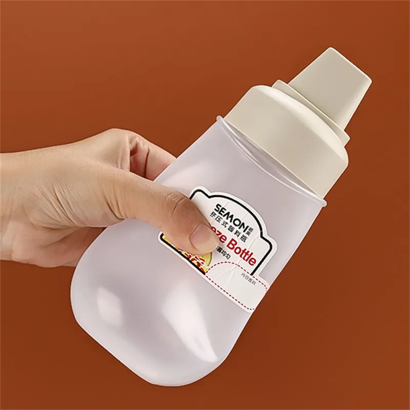 5-Loch-Sauce-Squeeze-Flasche poröser Kunststoff-Gewürzbehälter Squeeze-Flaschen für Ketchup-Marmelade-Salat-Dressings BBQ-Sauce  big image 4