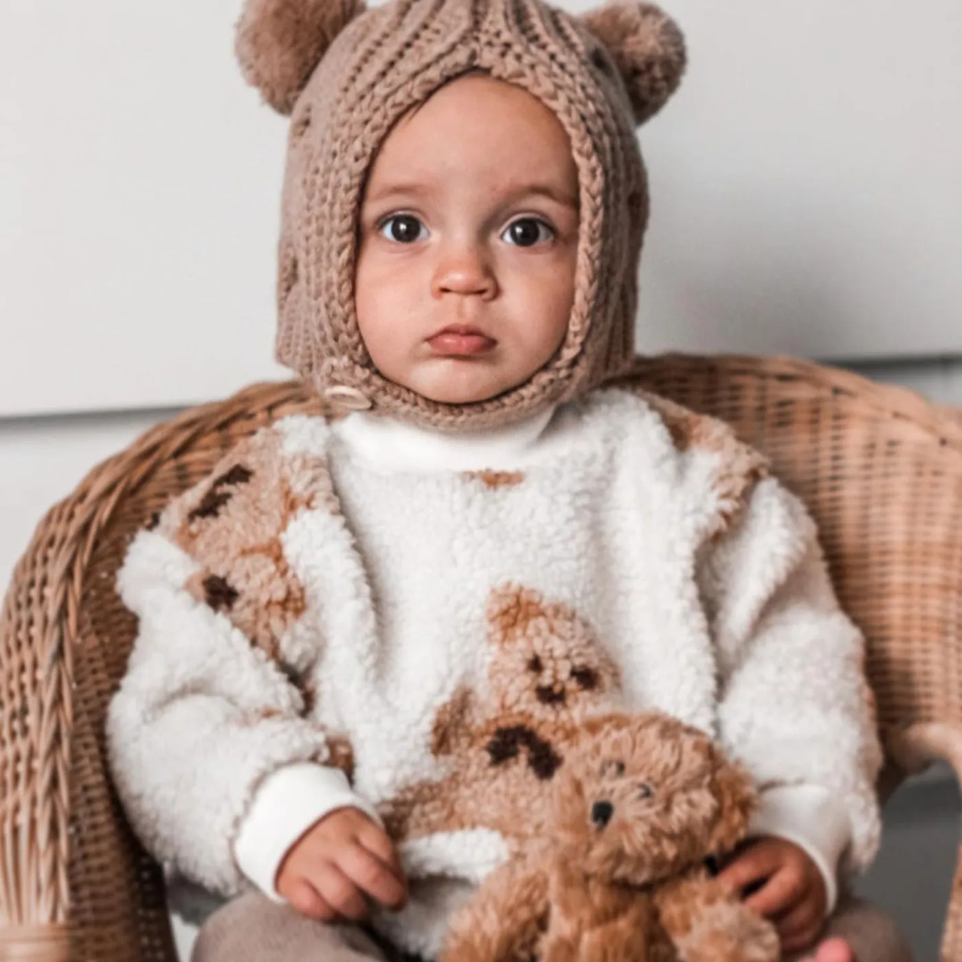 PatPat Teddy Sweater White image 6