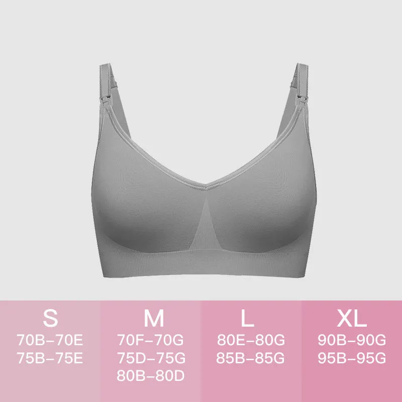 

Nursing Seamless Wirefree Solid Bra (A-D CUP SIZES)