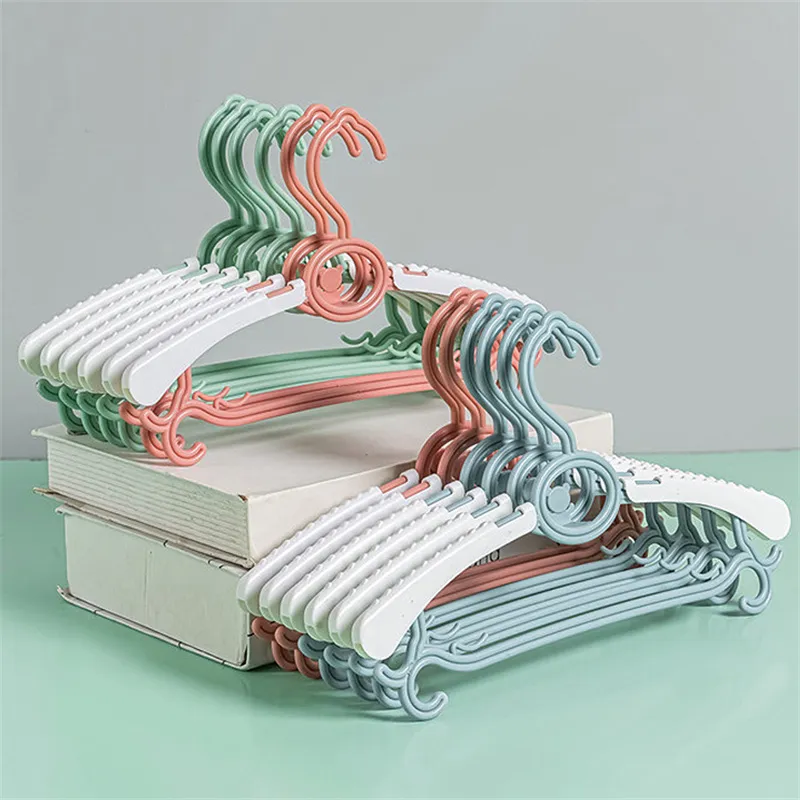 5-pack Adjustable Newborn Baby Hangers Plastic Non-Slip Extendable Laundry Hangers for Toddler Kids Child Clothes big image 5