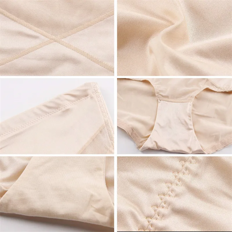 Women Hi-Waist Double Tummy Control Panty Butt Lifter Shapewear Waist Trainer Tummy Control Shorts Body Shaper Cincher Girdle big image 10