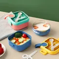 750ML Baby Food Lunch Box with Spoon & Scissor Outdoor Baby Bento Box Food Container Kids Dinnerware Set  image 3