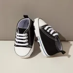 Baby / Toddler Simple Solid Lace Up Prewalker Shoes Black
