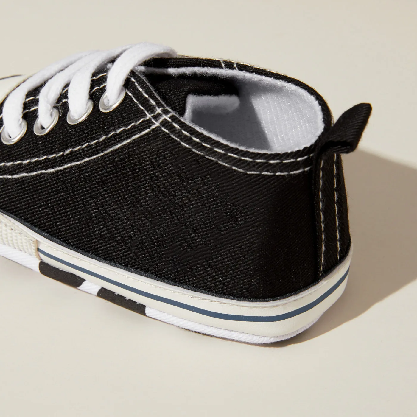 Baby / Toddler Simple Solid Lace Up Prewalker Shoes Black image 2