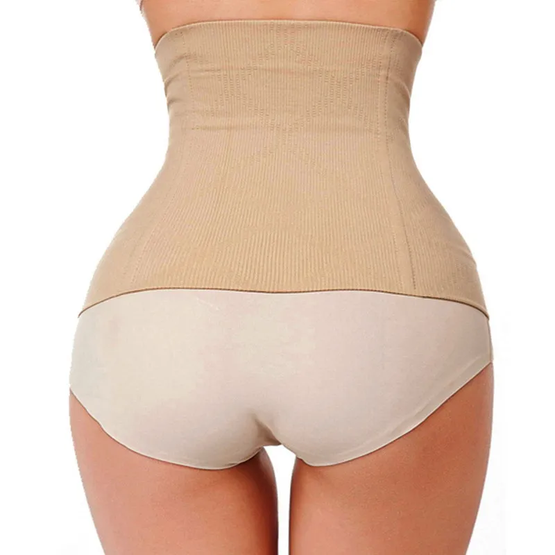 Cinto modelador de cintura feminino de alta elasticidade, aparador de cintura respirável, faixa abdominal de emagrecimento para trabalho de ginástica Cor Bege image 5