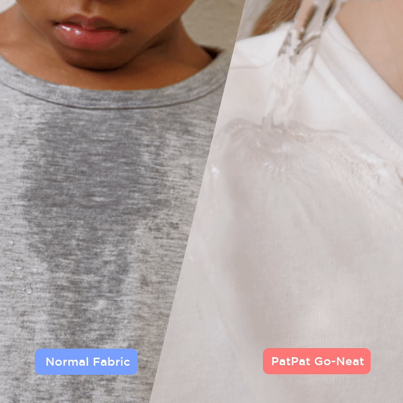 Go-Neat Water Repellent and Stain Resistant Sibling Matching Solid Short-sleeve Tee White