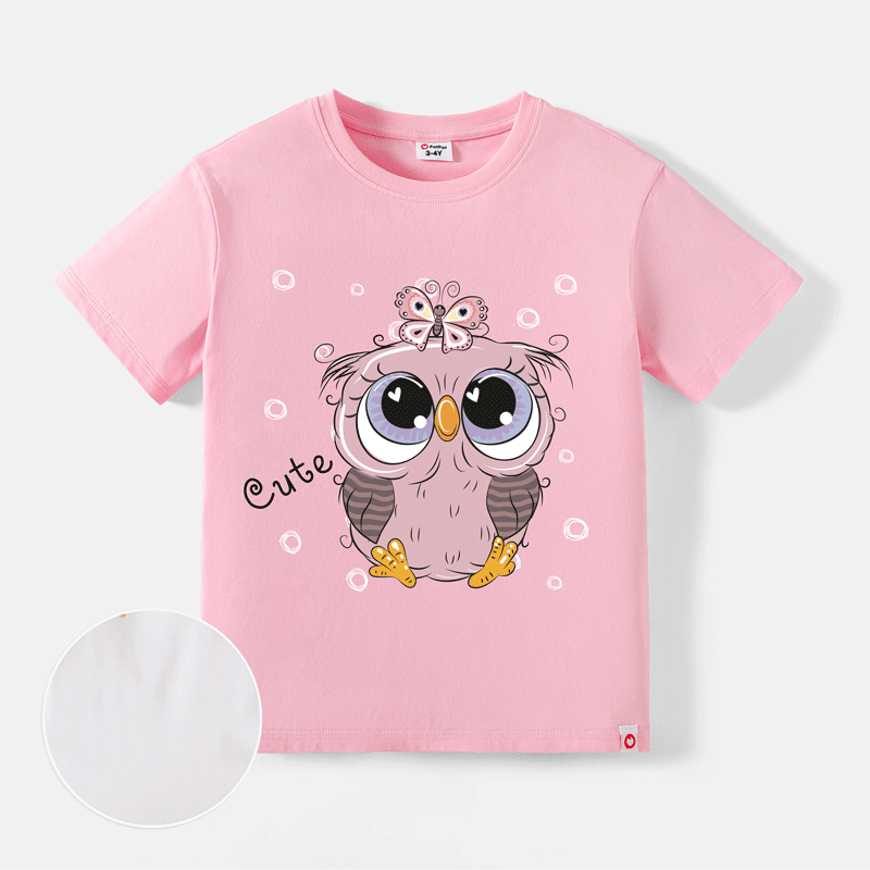Go-Neat Toddler Girl Water & Stain Resistant Eco Unicorn Print Breathable Short-sleeve White Tee