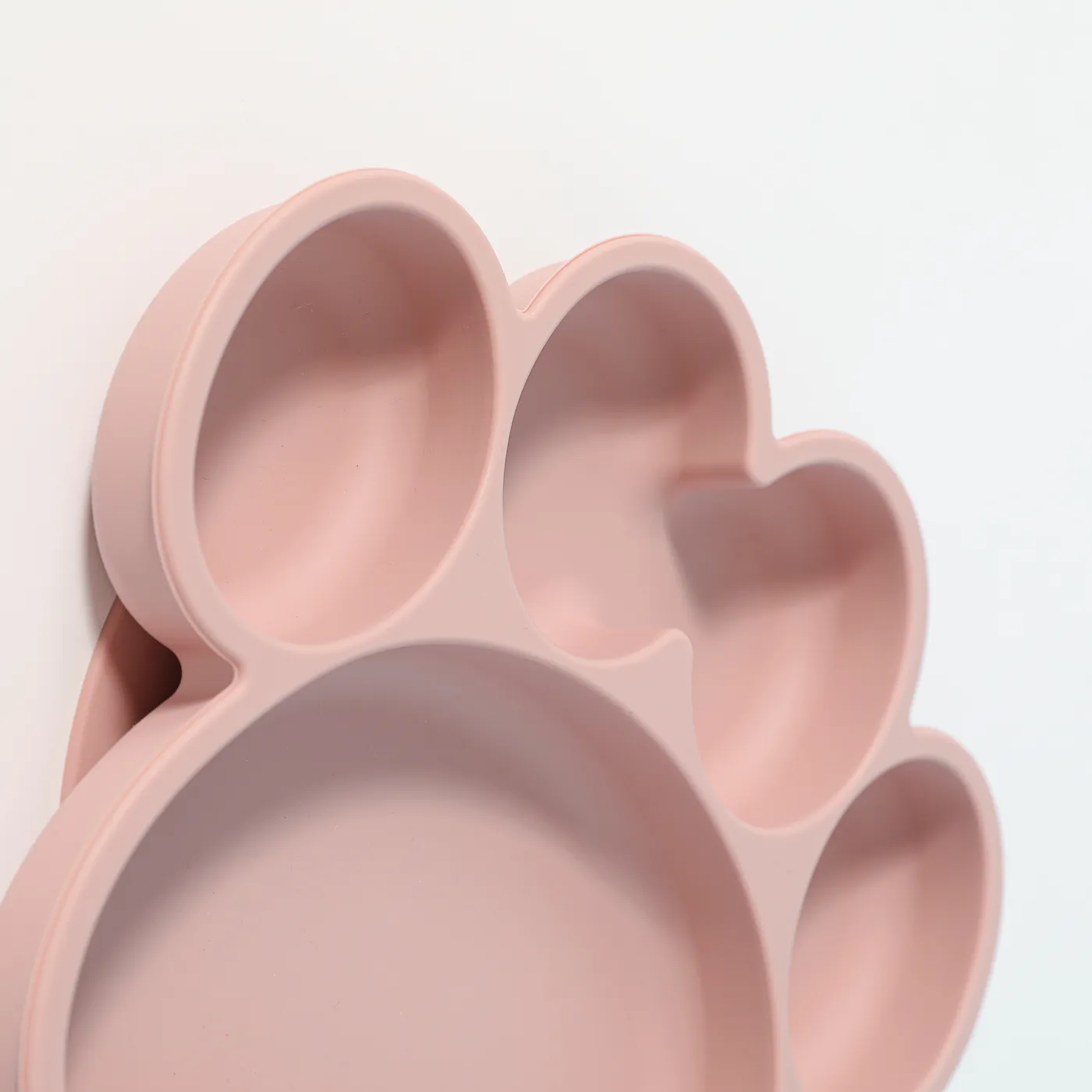 3Pcs Baby Cat Paw Suction Plates with Spoon & Fork BPA Free Food-grade Silicone Divided Design Toddler Self Feeding Utensils  image 4