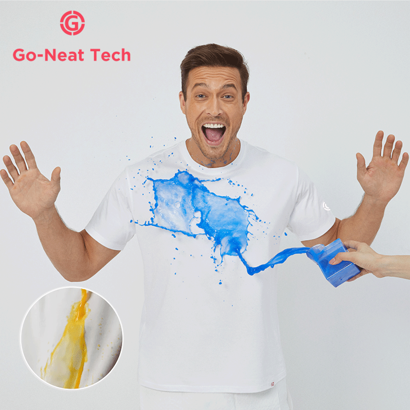 Go-Neat Resistente à água & manchas Eco Camiseta de cor sólida de manga curta para combinar com família
