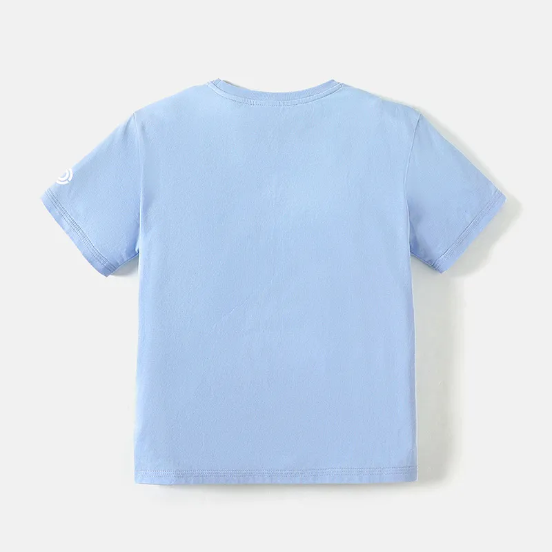 Go-Neat Résistant aux taches Enfants Garçon Graffiti dessiné à la main Manches courtes T-Shirt Bleu big image 1