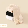 3-pairs Baby Bow Decor Textured Crew Socks  image 2