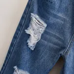 Kid Boy Casual Cotton Elasticized Ripped Denim Jeans  image 2