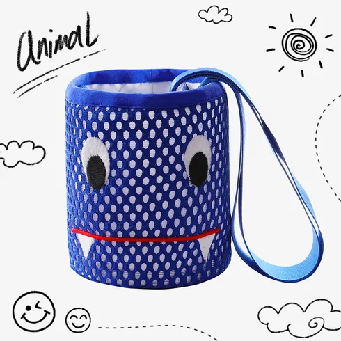 Go-Glow Light Up Bottle Bag Dinosaur Pattern Mesh Adjustable Cross-body Including Controller (Battery Inside) Blue big image 7