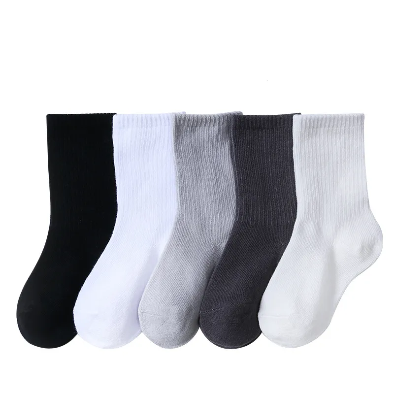 5-pairs Baby / Toddler / Kid Minimalist Plain Socks