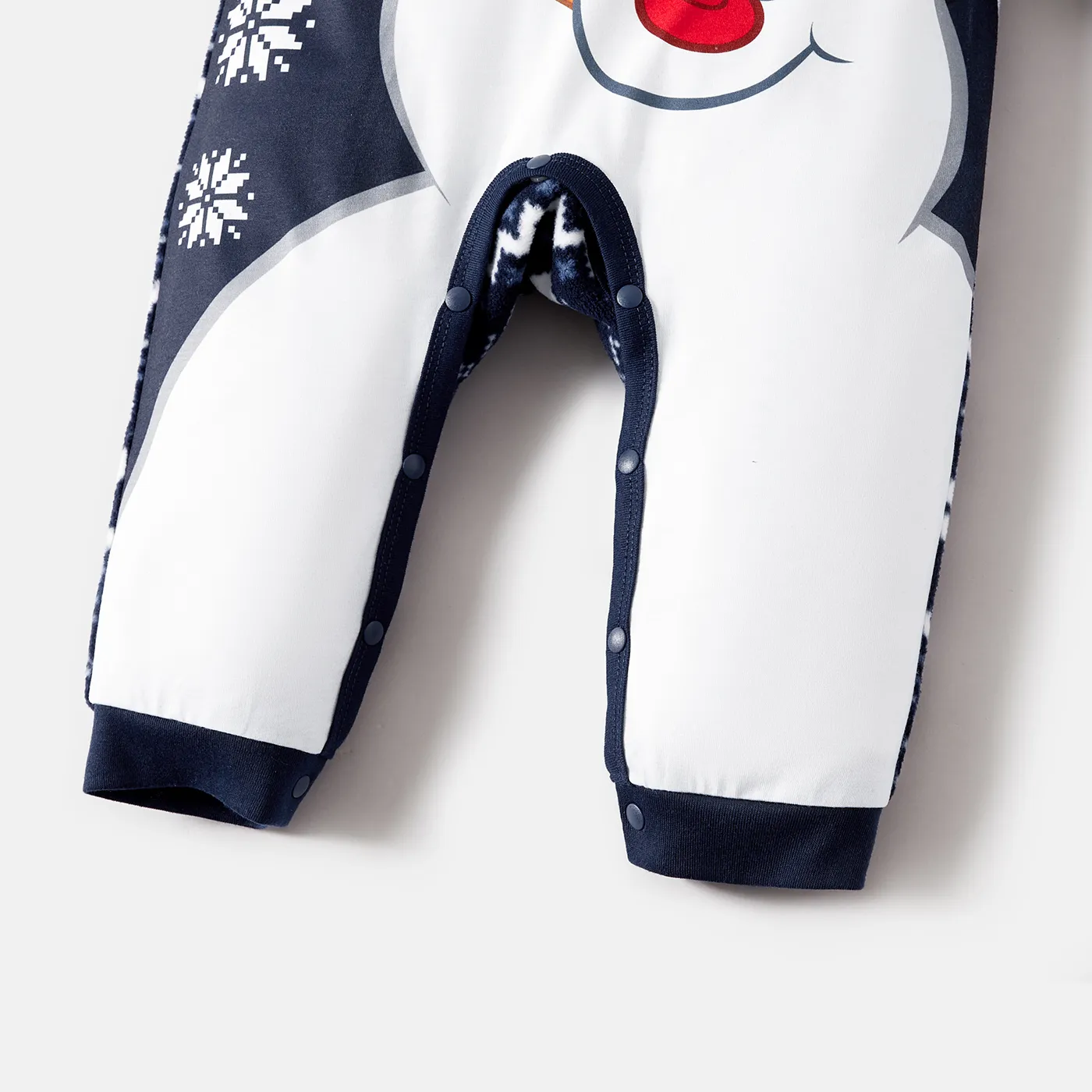 Frosty The Snowman Family Matching Christmas Snowman Graphic Allover Snowflake Print Polar Fleece Raglan-sleeve Pajamas Sets (Flame Resistant)  image 5