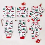 Christmas Family Matching Allover Xmas Tree & Car Print Long-sleeve Pajamas Sets (Flame Resistant)  image 3