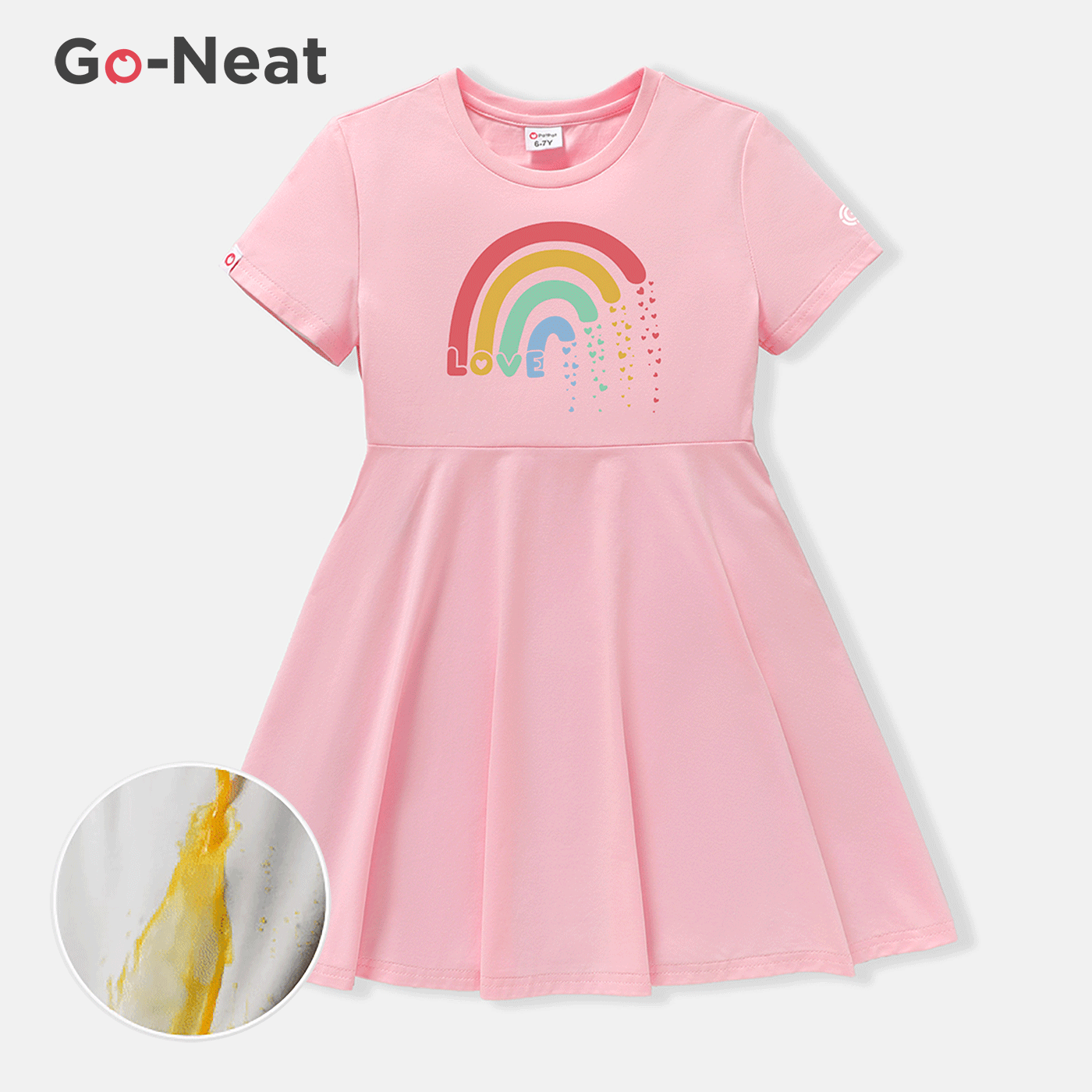 Kinder Mädchen Regenbogen Kleider rosa