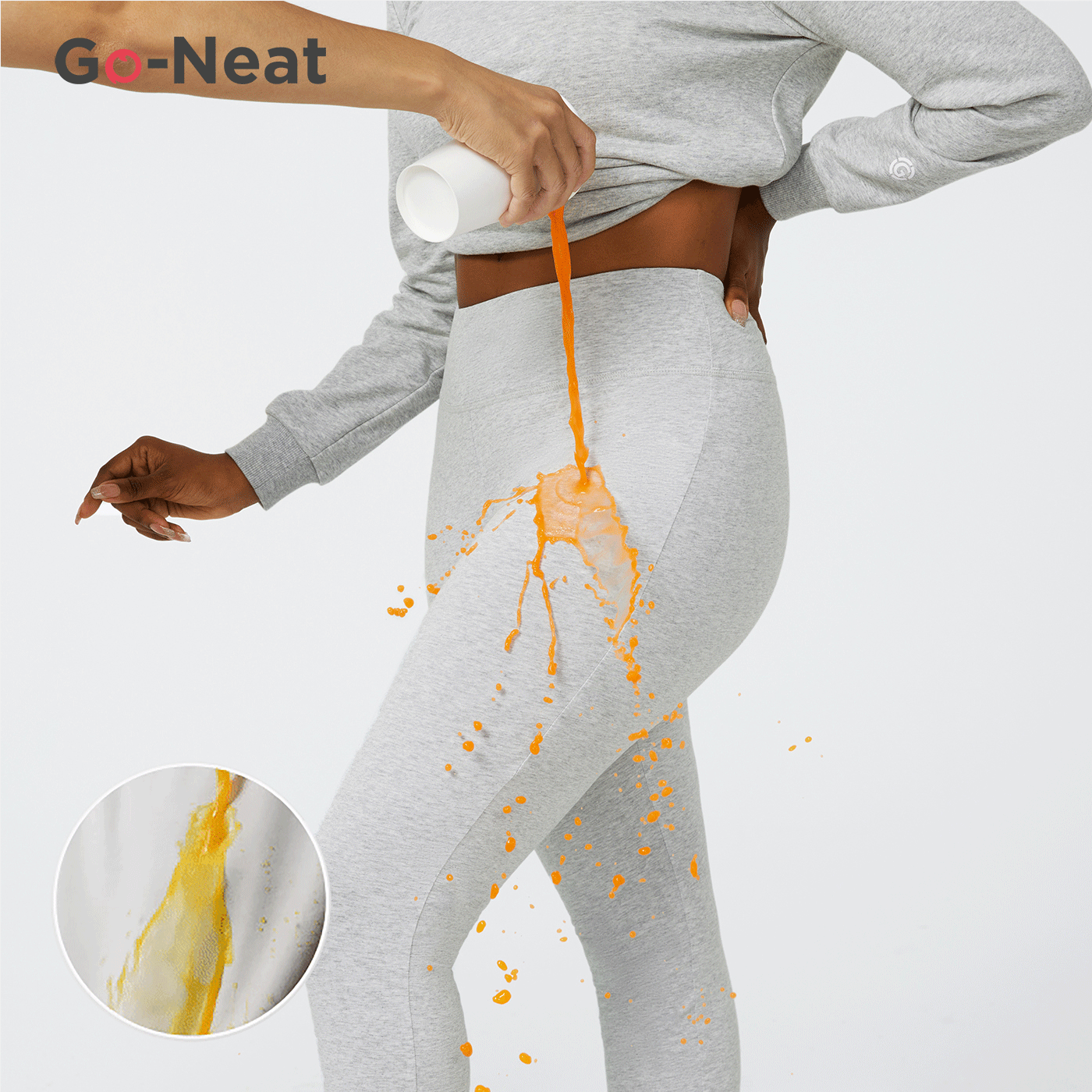 Go-Neat Water Repellent and Stain Resistant Mommy and Me 95% Cotton Solid Leggings