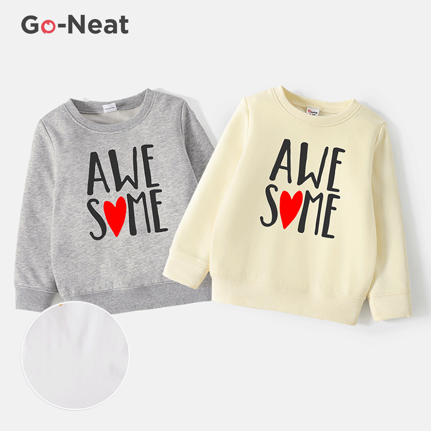 [2Y-6Y] Go-Neat Water Repellent and Stain Resistant Toddler Girl/Boy AWESOME Print Sweatshirt