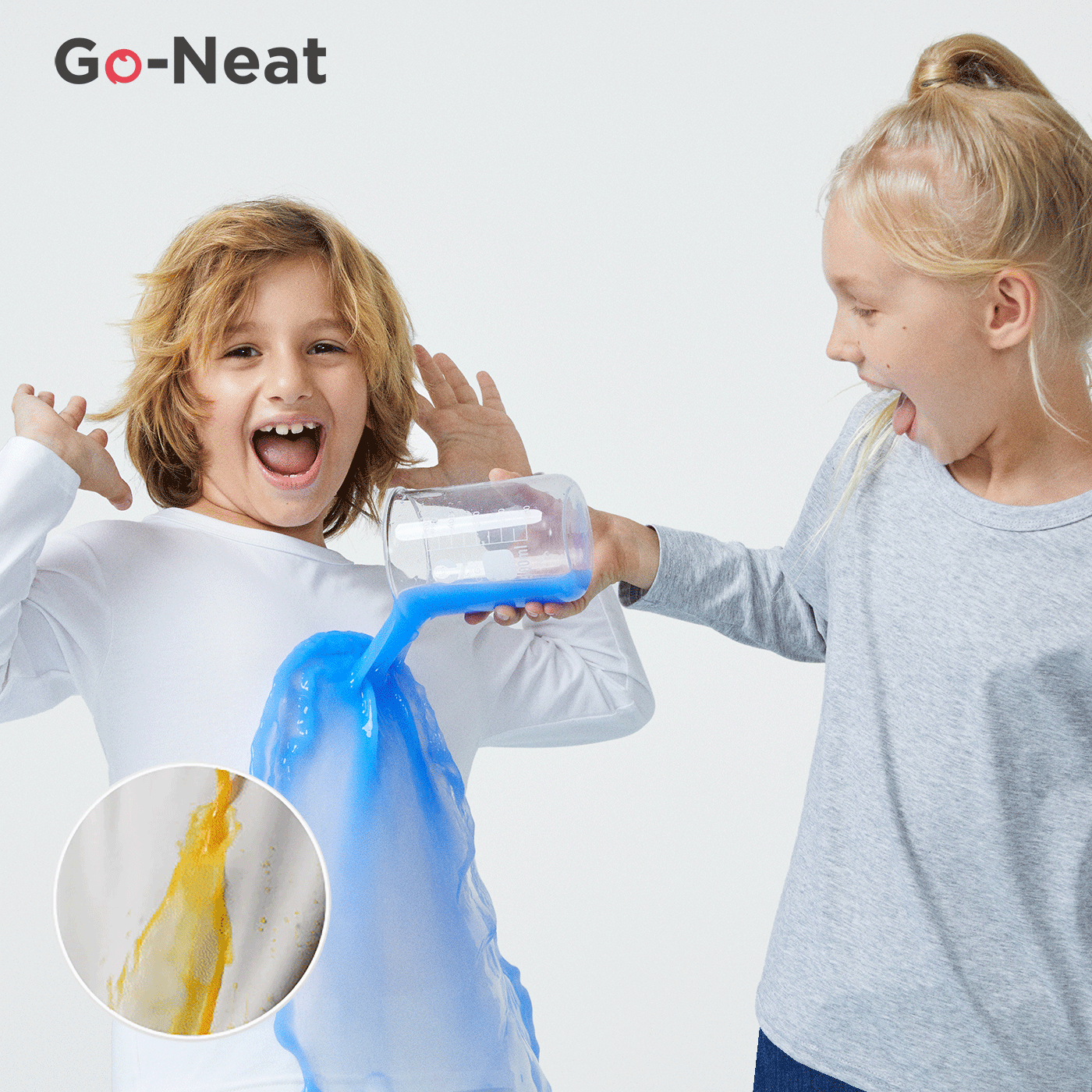 Go-Neat Water Repellent And Stain Resistant Sibling Matching Solid Short-sleeve Tee