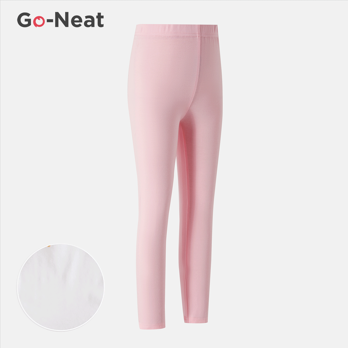 Go-Neat Water Repellent and Stain Resistant Mommy and Me 95% Cotton Solid Leggings Light Pink