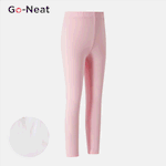 Go-Neat Water Repellent and Stain Resistant Mommy and Me 95% Cotton Solid Leggings Light Pink