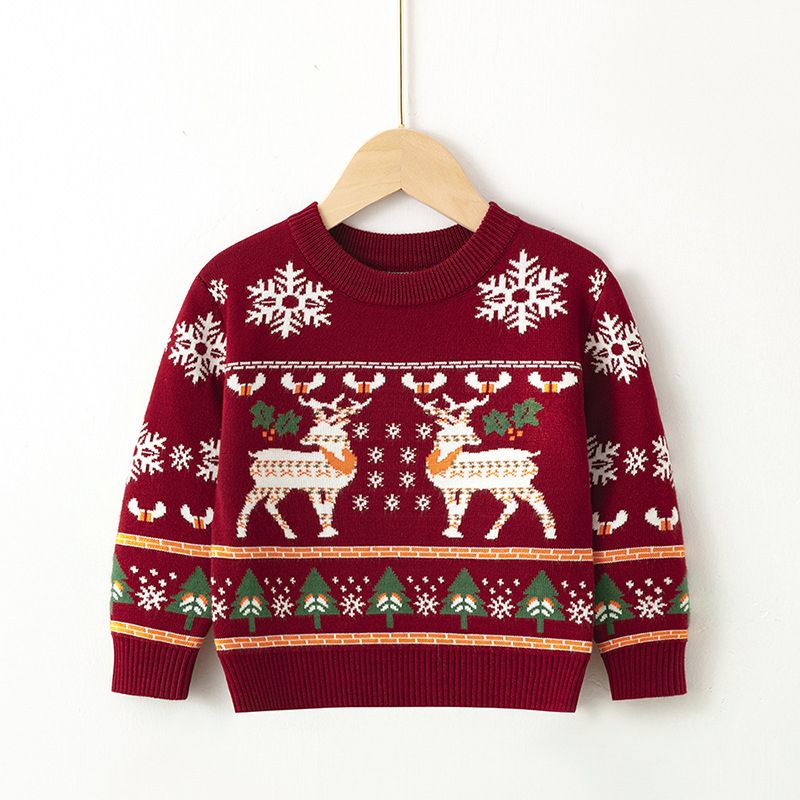 

Kid Boy/Kid Girl Christmas Graphic Knit Sweater
