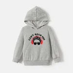 Go-Neat Water Repellent and Stain Resistant Family Matching Figure & Letter Print Grey Long-sleeve Hoodies  image 6