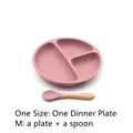1Pc/2Pcs Baby Toddler Silicone Divided Plates Feeding Safe Kids Dishes Dinnerware  image 1