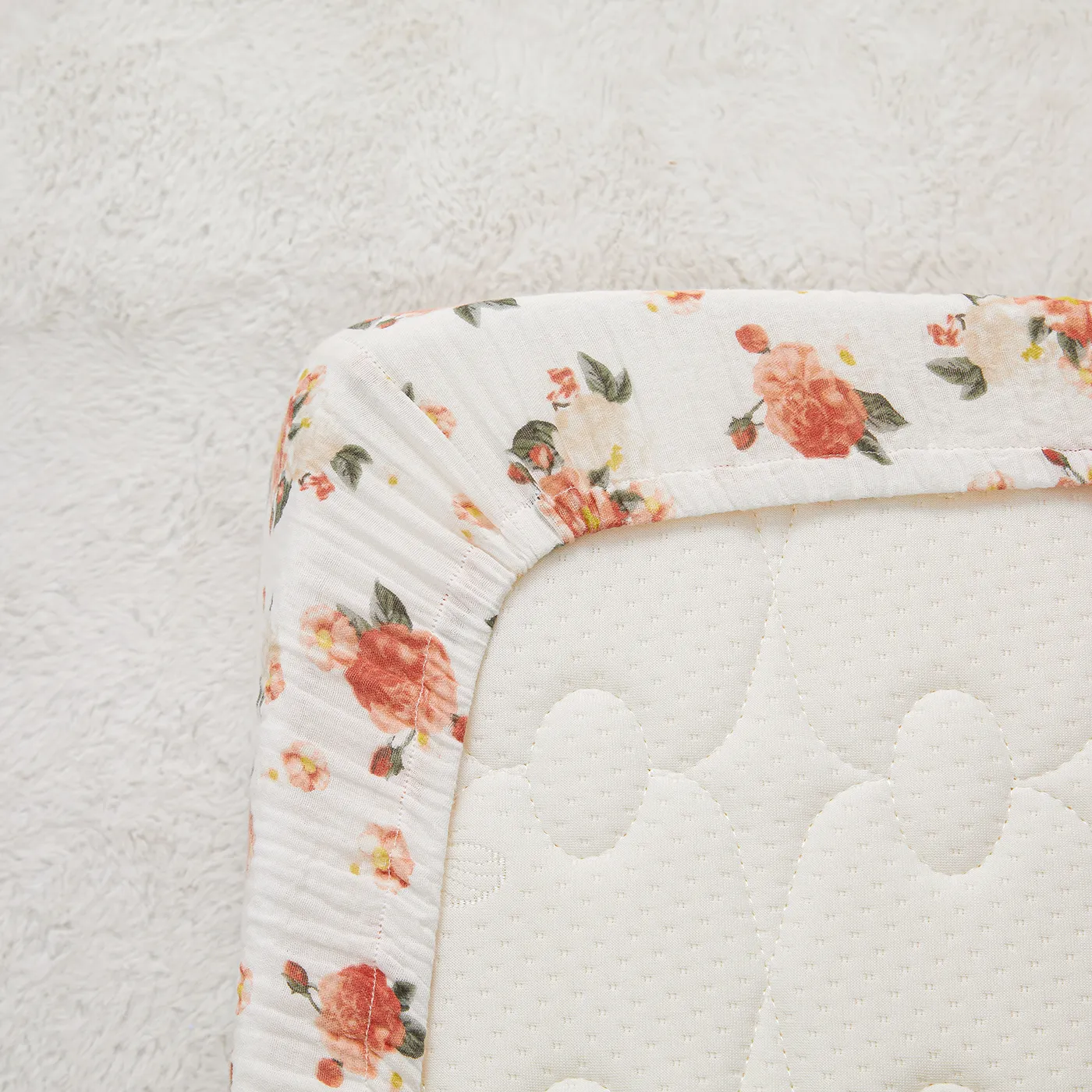 100% Cotton Muslin Baby Floral Pattern Crib Sheet Multi-color image 5