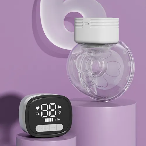 1Pc Wearable Breast Pump Portable Electric Hands Free Breast Pump with 9 Levels & 4 Modes & LCD Touch Screen