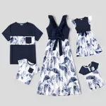 Family Matching Allover Print Naia™ Spliced Dresses and Short-sleeve T-shirts Sets  image 2