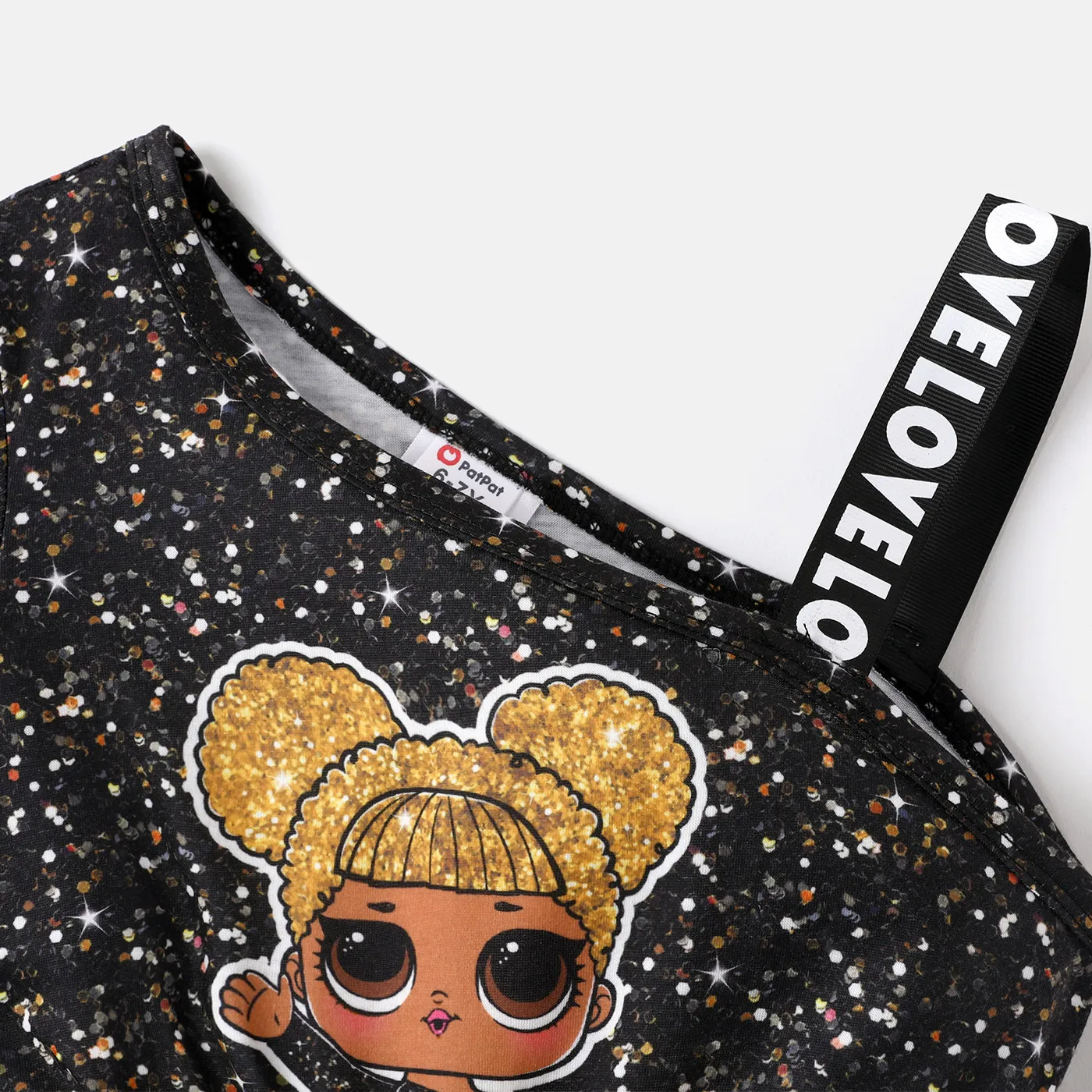 L.O.L. SURPRISE! Kid Girl Figure Print Layered One Shoulder Dress  image 2