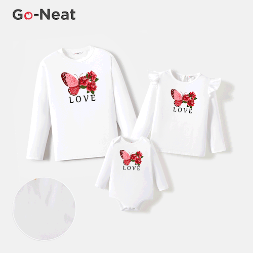 Go-Neat Water Repellent and Stain Mommy and Me Long-sleeve Graphic Tee