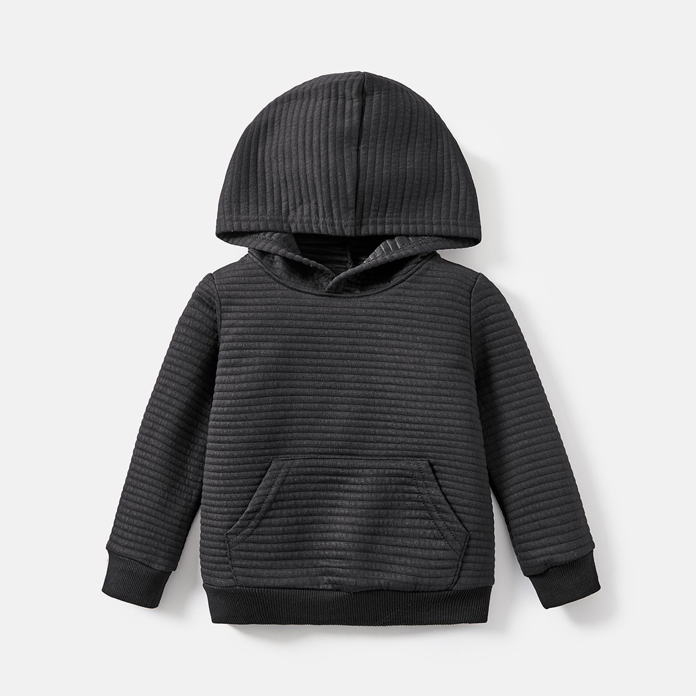 Toddler/Kid Boy Solid Color Textured Hoodie Sweatshirt