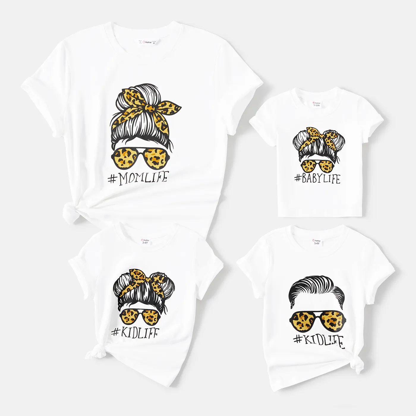 Mommy and Me Cotton Short-sleeve Figure & Letter Print Tee
