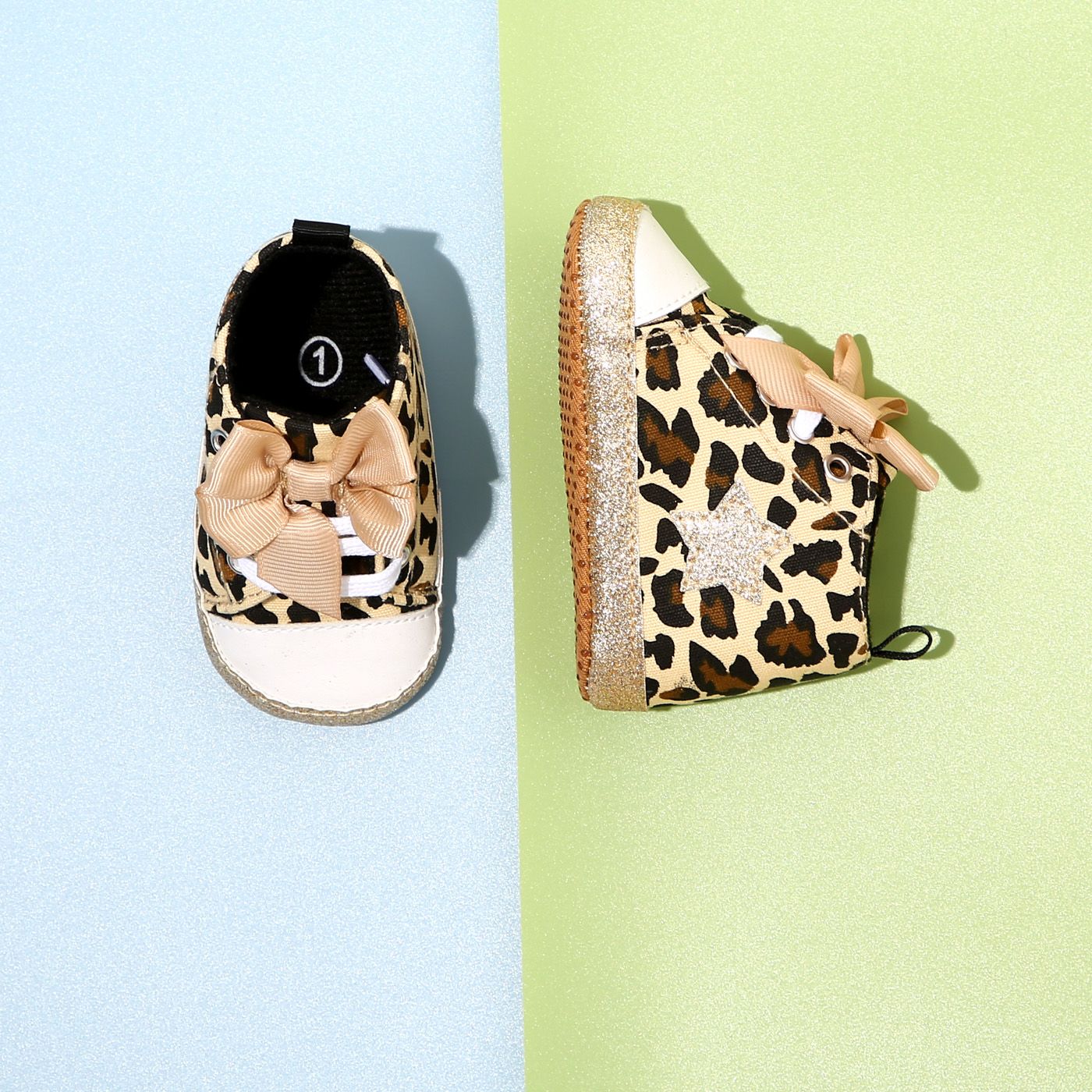 Baby / Toddler Leopard Pattern Glittery Fluff Prewalker Shoes
