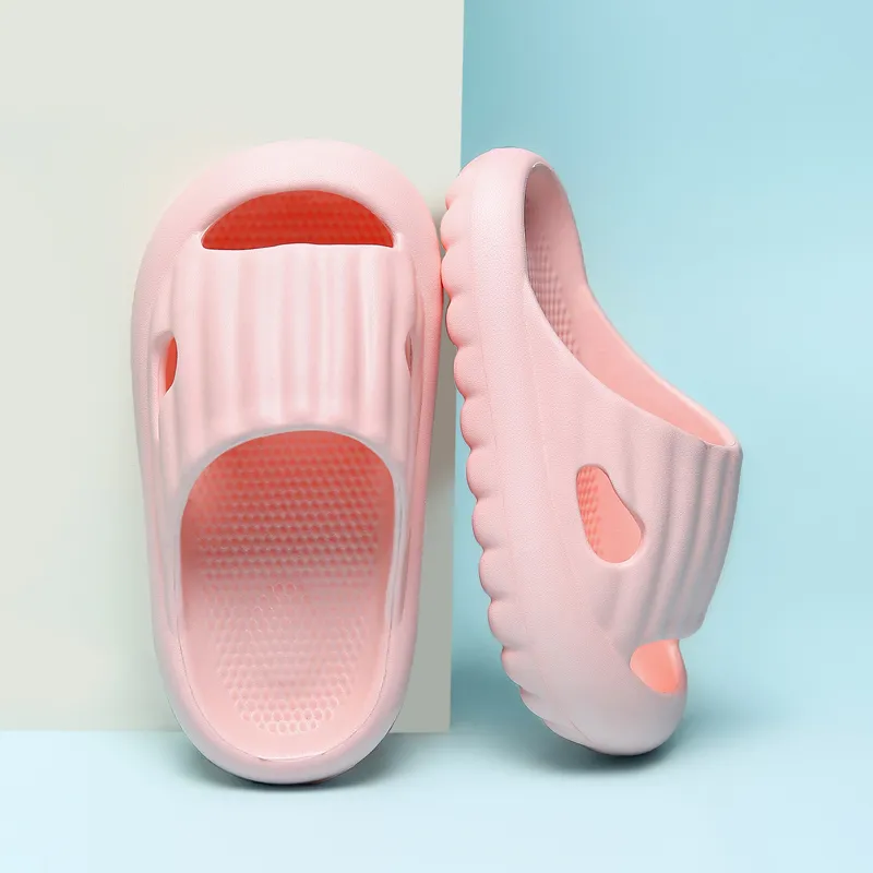 Toddler / Kid Solid Soft Lightweight Slippers Light Pink big image 1