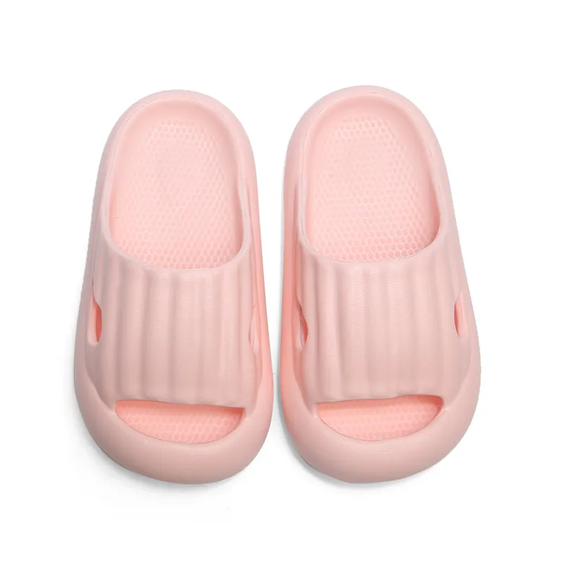 Kinder Kleinkinder Unisex Basics Unifarben Pantoffeln Hell rosa big image 1