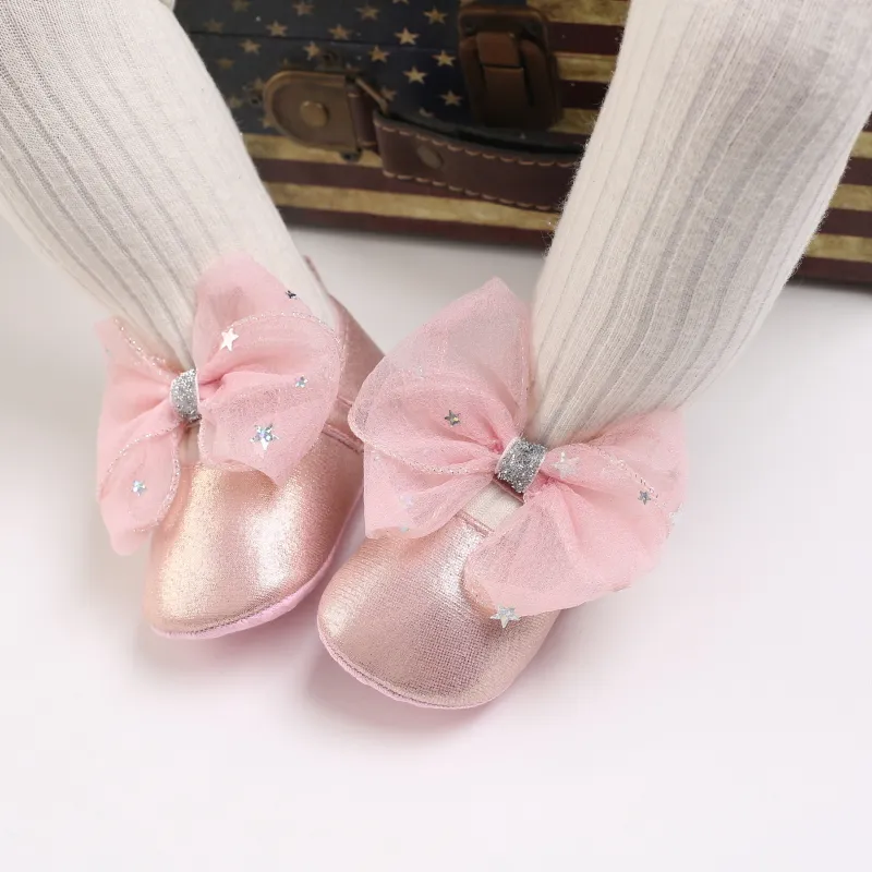 Baby / Toddler Sequin Bow Decor Princess Shoes Pink image 3