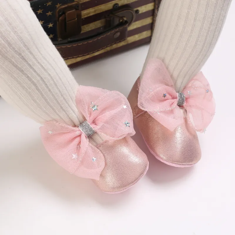 Baby / Toddler Sequin Bow Decor Princess Shoes Pink image 2