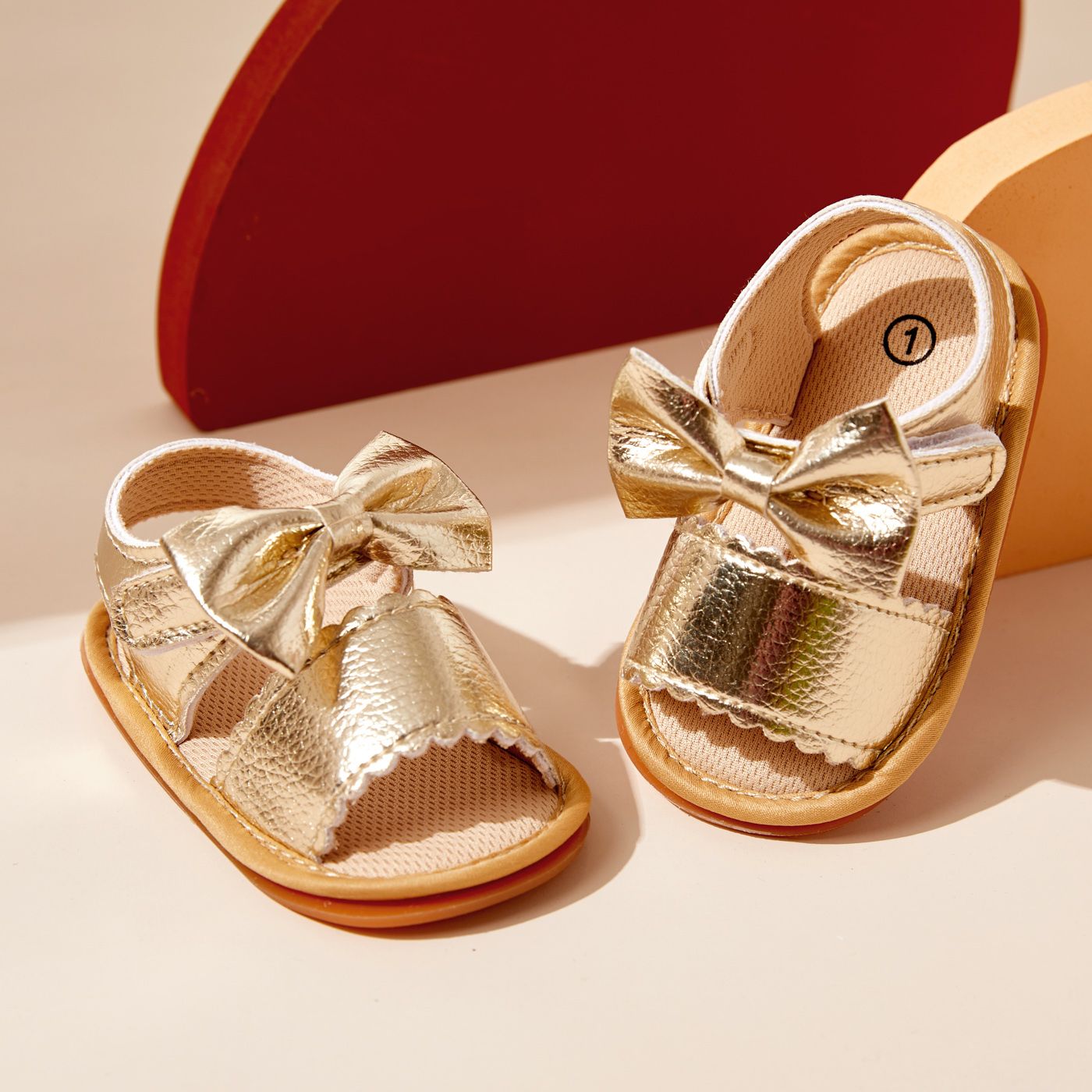 

Baby / Toddler Bow Decor Open Toe Prewalker Shoes