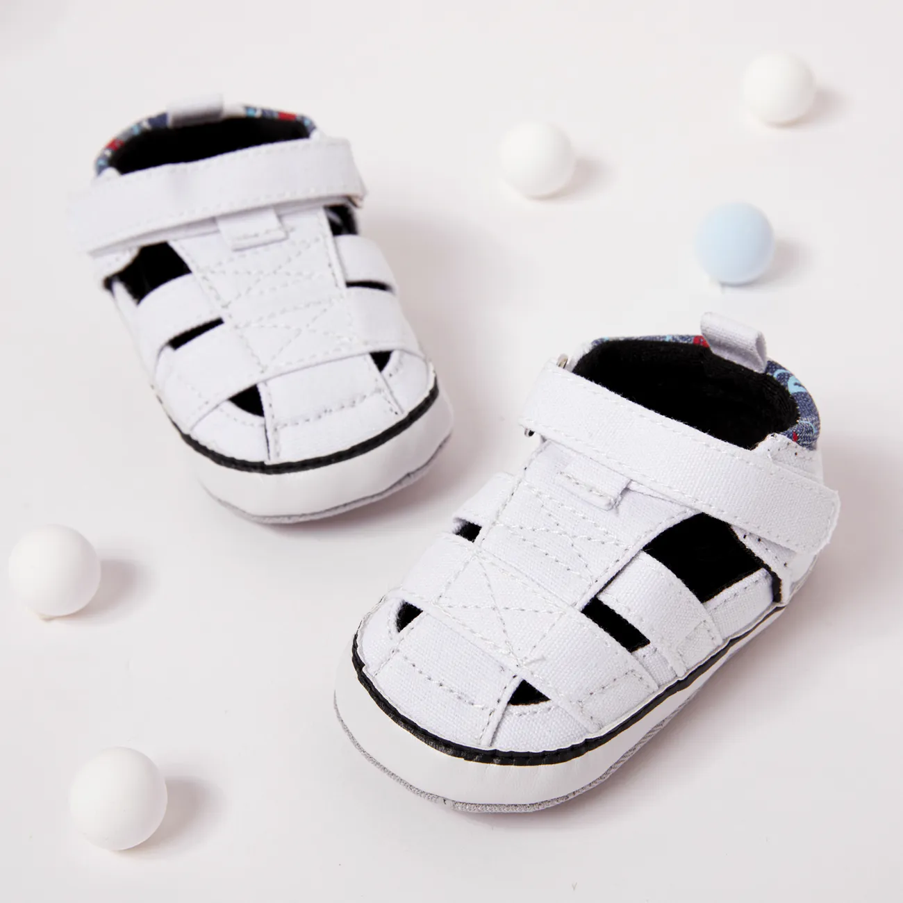 Bebé Menino Básico Cor sólida Calçado para bebé Branco big image 1