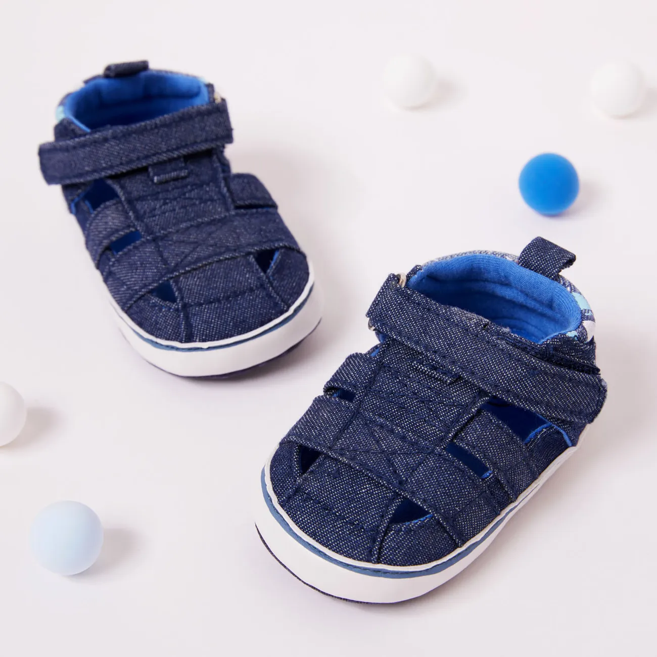 Baby Jungen Basics Unifarben Kleinkindschuhe blau big image 1