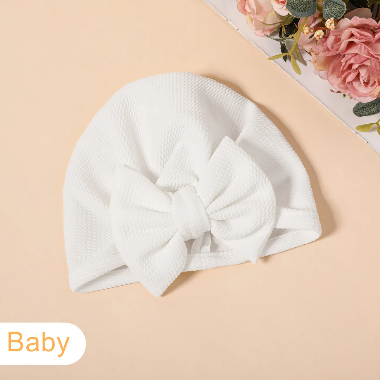 1Pc Solid Bow Decor Headband or Hat for Mom and Me